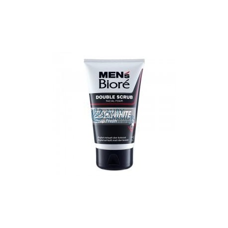 BIORE MENs Facial Foam DOUBLE Scrub BLACK...