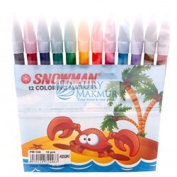 SNOWMAN SPIDOL 12 WARNA