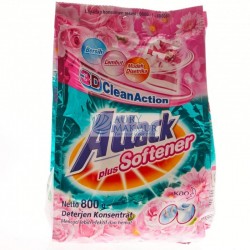ATTACK Powder Detergent Plus Softener 800gr