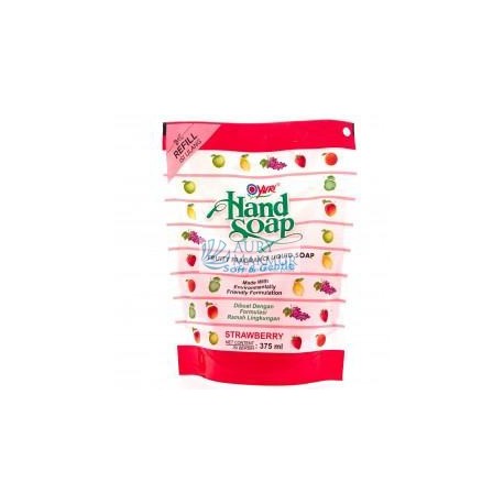 YURI Handwash Soap Pouch STRAWBERRY 375ml
