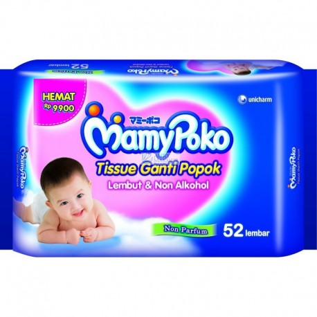 MAMY POKO Baby Wipes Non Perfume 52s