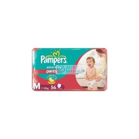 PAMPERS ACTIVE Diapers Pants M-56