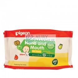 PIGEON HandwashANDMouth WET TISS 60s